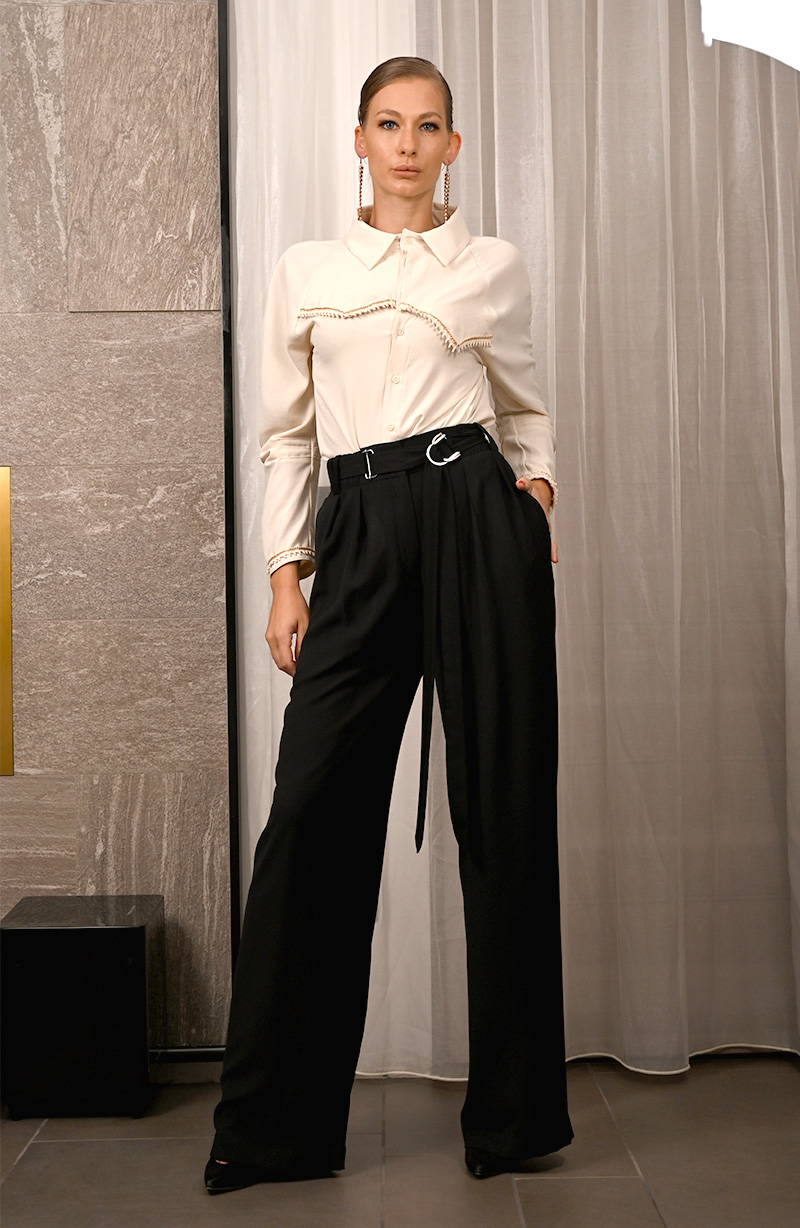 photo of Black Wide-Leg Trousers